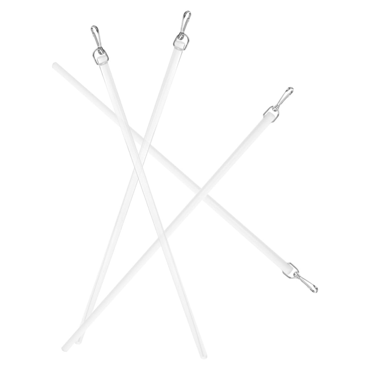 4 Varillas de Acrílico Blanco para Cortinas Alta Resistencia y Diseño Moderno, Barra de Tiro para Cortinas, Adecuado para Sala y Hogar
