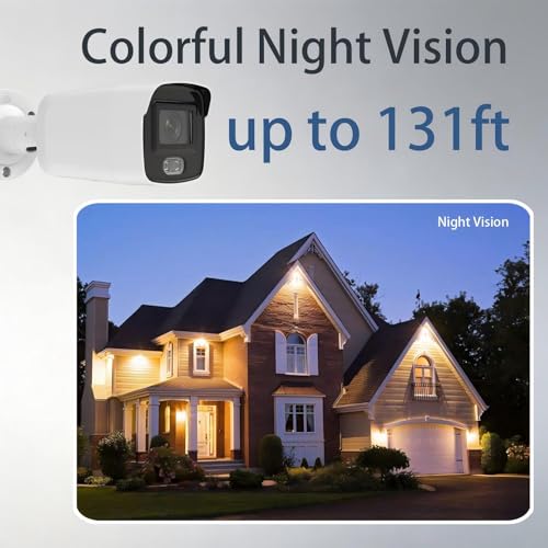 Image of DS-2CD2047G2-LU 4MP Color Vu Mini Bullet IP Camera, PoE Security Cameras, 24 /7 Colorful Imaging, Human /Vehicle Detection, 130 dB WDR, H.265+, IP67 Waterproof(International English Version)