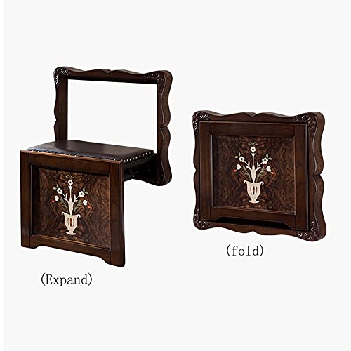 Gfhlp Folding Shoe Bench, Shoe Bench, Wall Hanging Hanging Stool, Entrance Porch, Hidden Solid Wood Folding Chair (Color : Cherry) #TOP5