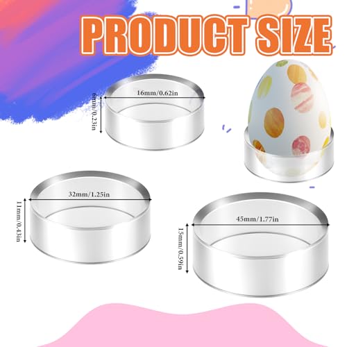 18 Stück Acryl Ringe Ball, 3 Größen Acryl Ballhalter Klar Ring Kugel Kugel Stand Rund Kunststoff Ring Ständer, Rund Display Sockel Staffelei Ballständer Für Golfball Tennis Murmeln Sammlungen Ball