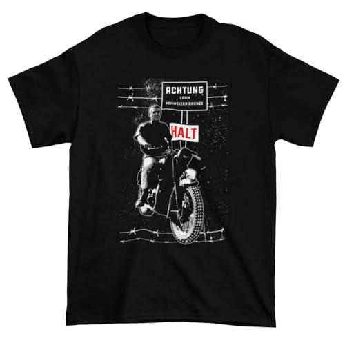 Image of The Great Escape Featuring Steve McQueen Men's T-Shirt XXL/Black