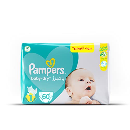Pampers Baby Dry Taped Diapers, Size 1, 2-5 Kg, with Lotion with
