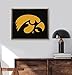 Kendrick Home + Stadium Iowa Hawkeyes Bold Logo Collegiate Framed Square Wood Sign with State and Team Logo (10x8)