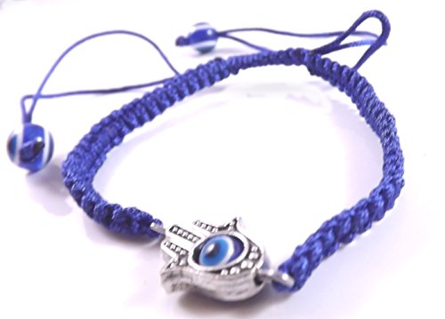 3x Bracciali Blu Scuro HAMSA Occhio del Diavolo