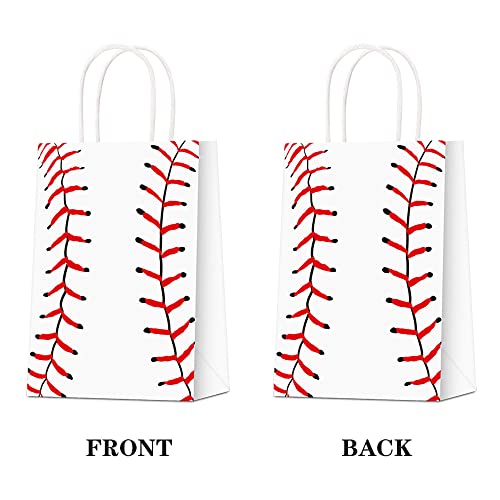 Bchocks 16 Pcs Baseball Party Gift Bags For Baseball Party Supplies Birthday Decor Decorations, Party Favor Goody Treat Candy Bag Baseball Pattern Gift Bag, Birthday Party Supplies For Kid Adult #TOP3