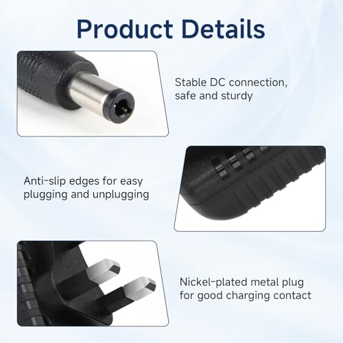5V 1A Power Supply, AC Adapter 100-240V 50 60Hz to DC 5V Universal 5 Volt Power Adapter Charger Plug 5.5mm X 2.1mm Power Source for Speakers Router Security Cameras LED Strips Lights CCTV - Image 2