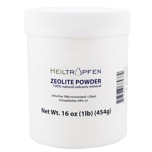 Zeolite Powder 1 Pound - 454 g | ULTRA FINE | less-than 20 m | Clinoptilolite 94%+-3 | activated | Natural Mineral Dust | Heiltropfen