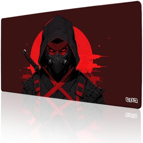 Preisvergleich Produktbild Tilt Schreibtischunterlage 100x50 cm Gaming Mauspad XXL / Rutschfester Mousepad Groß für Schreibtisch und PC Gadgets / Wasserdichter Desk Mat (Ninja of The Future)