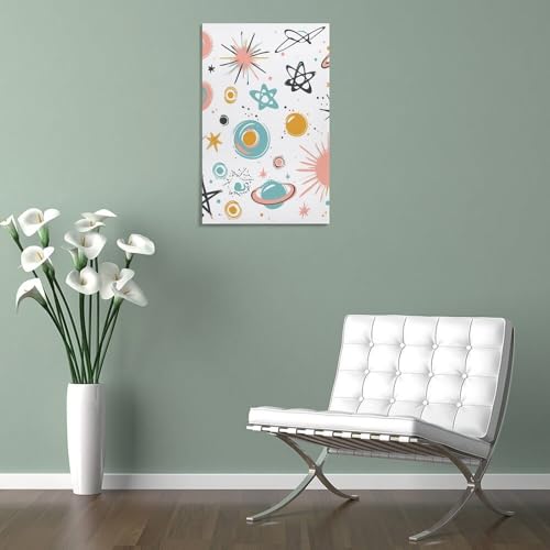 Toile murale suspendue cadre rétro 50x75 cm décoration esthétique salon - 5