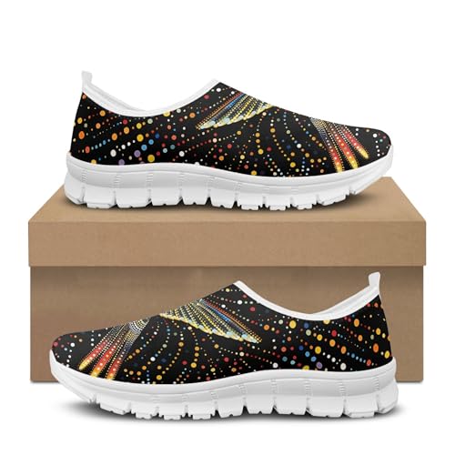 Image of Hummingbird Floral Print Lightweight Walking Shoes for Women Mesh Casual Sneakers Size 5-10.5