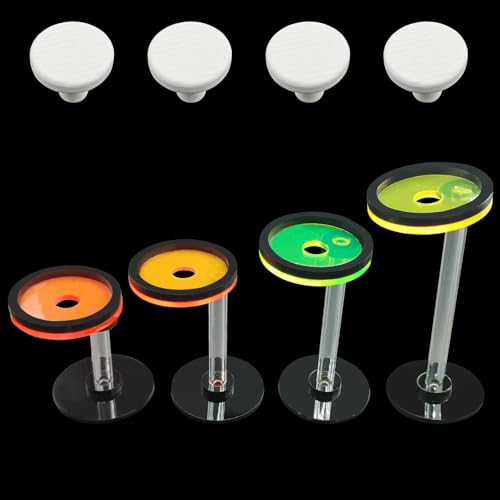 Saricho Fluorescent Acrylic Coral frag Rack Live Coral Reef frag Bracket frag Plugs Holder for Coral This Set Contains Four columnar Acrylic Holders and Four White Premium Ceramic Bases