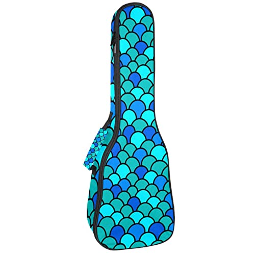 Sac à dos ukulélé de concert robuste et rembourré motif sirène