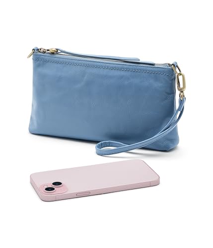 Image of HOBO Darcy Leather Convertible 3-in-1 Crossbody Bag with Removable & Adjustable Strap, Exterior Phone Slip Pocket