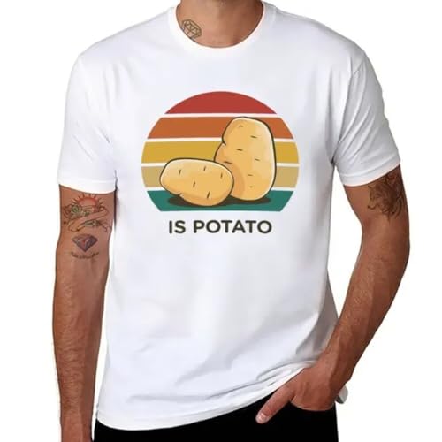 is Potato T-Shirt t-Shirt Hippie Clothes Kawaii Clothes Mens t Shirts Casual Stylish 1 White 3XL