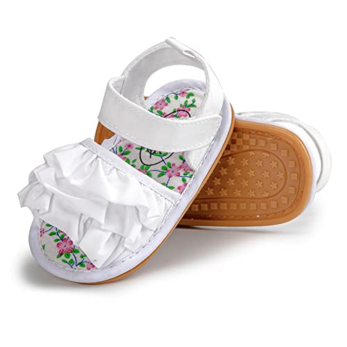 Infant Girls Open Toe Ruffles Shoes First Walkers Shoes Summer Toddler Flat Sandals Kid Water Shoes3