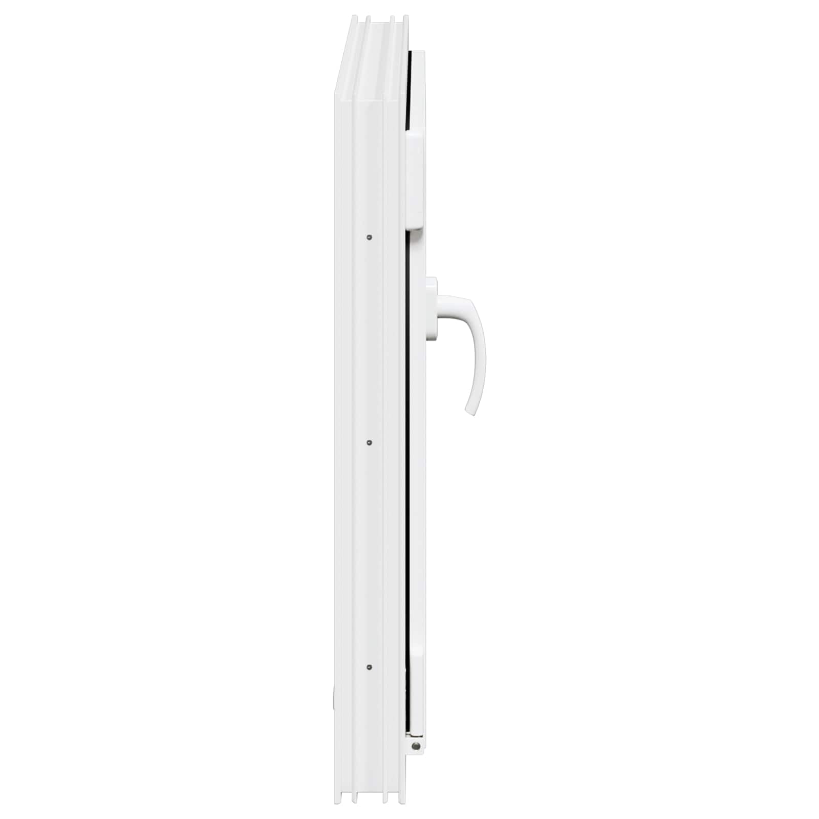 Risor - Finestra per cantina, 60 x 60 cm, in PVC bianco, con vetro, funzione di inclinazione e rotazione, protezione termica e insonorizzazione, telaio a 5 camere, vetro isolante per casa e