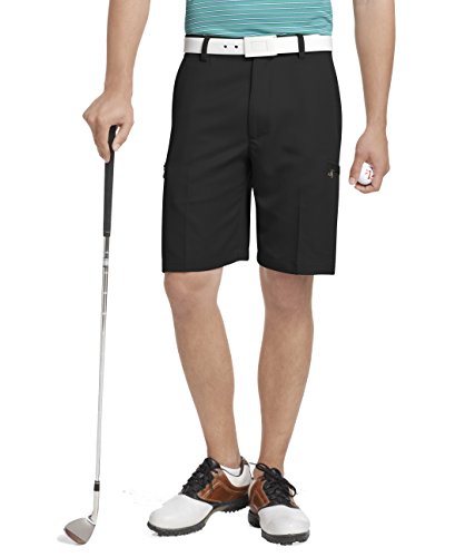 IZOD Men's Big and Tall Flat Front Cargo Pocket Golf Short | Black 50