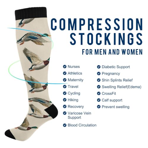 Image of Fisyme Socks for Women Men Warm Comfort Athletic Crew Running Hiking Cycling Compression Socks
