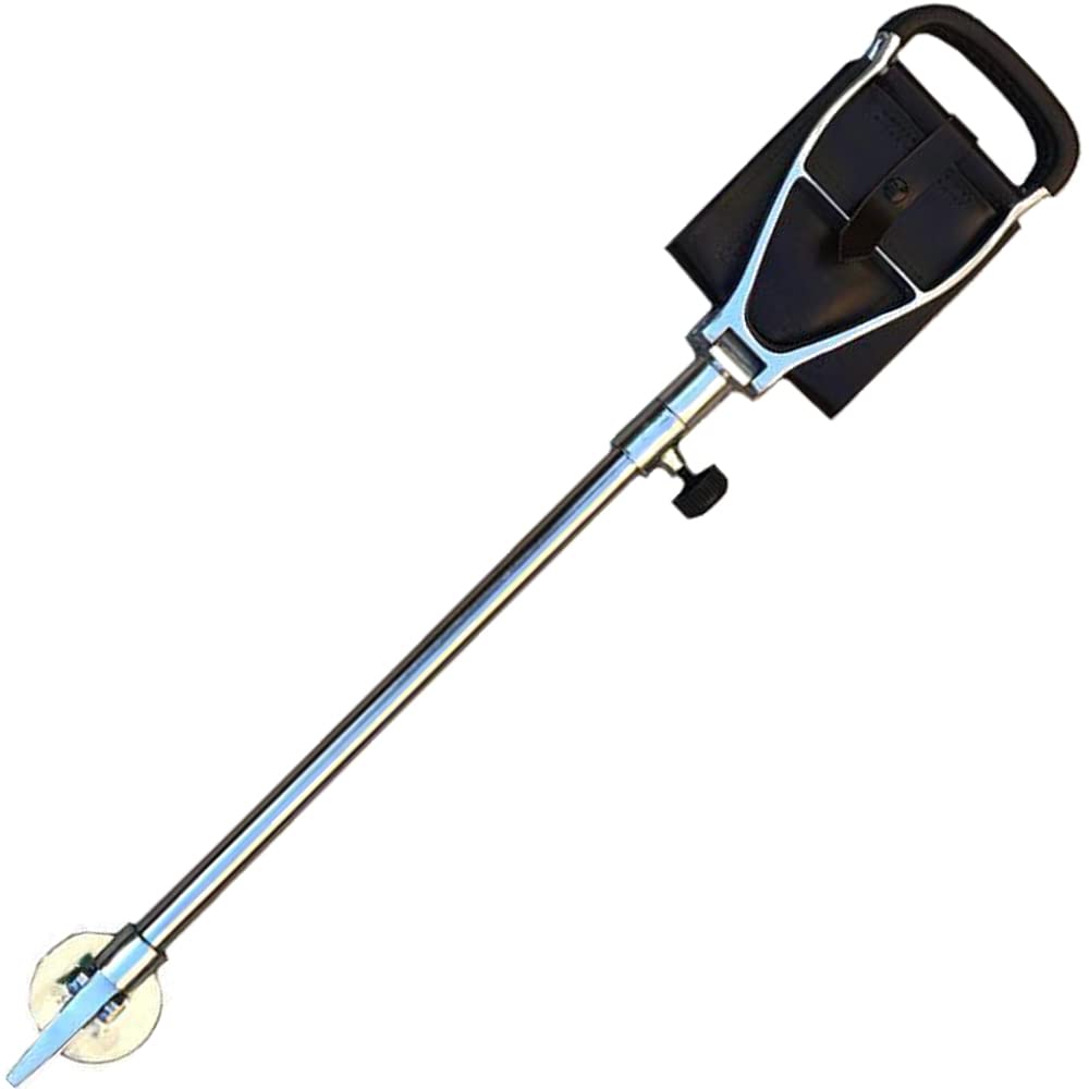H e Bastón de tiro ajustable con asiento suave de cuero, Bastón de tiro de caza, Polo Walking Seat Stick, (c), marrón