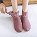 GOKKAS Fashion Lace Warmer Socks for Women, Lace No Show Socks, Autumn Winter 𝐒ocks for Women Thickened Fleece Lined (5P-5)