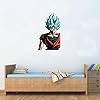 Stickers Japanese Comics Dragon Ball Z Goku Wall Sticker for Living Room, Bedroom, Kids Room, Big Size Sticker, 3D Sticker, PVC Vinyl Anime Wall Sticker (Pack 1) (Goku-7)