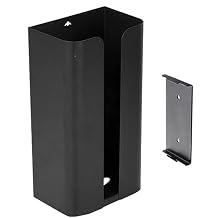 Wall Mounted Double Opening Design Carbon Steel Nail Free Easy Access Paper Towel Case Vertical Paper Towel Holder for Kitchen Bathroom Bathroom Black