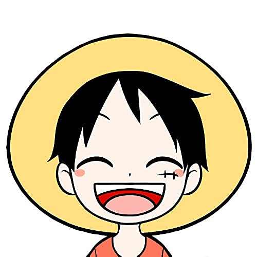 2 Pack One_Piece_Luffy Cute Peeker- Peeking Funny Car Decals Stickers for Women Men Van Trucks Motorcycle Laptop Decals Vinyl Waterproof Sticker Anime Window Trunk Bumper Decal DIY