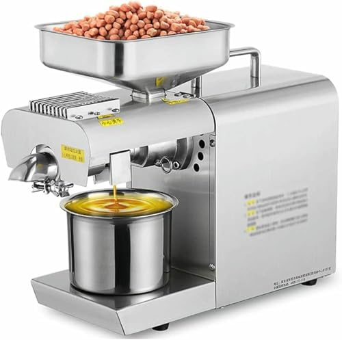 FKINGLRK Prensa de Aceite eléctrica de 700 W, Prensa de Aceite Inteligente para Uso doméstico y Comercial, con 12 Horas de Funcionamiento Continuo, para Uso doméstico y Comercial.