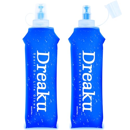 Botella de agua para correr por montaña: 2 bidones blandos Soft Flask con cubierta para polvo 2