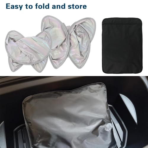 [2025 Upgrade] Sunshade Roof for Tesla NEW Model Y Juniper 2025 Colorful Ice Crystal Glass Sunroof No-Sag Design Retractable Sunshade Heat Insulation Roof Window Sun Protection Snap Foldable(White) by ROCCS - Image 6