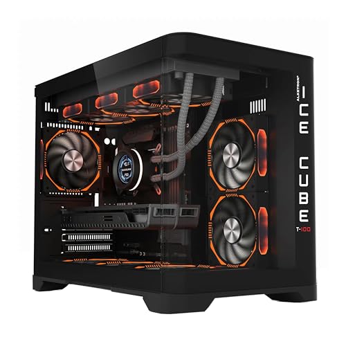 ALKETRON Icecube T100 - Gaming Desktop pc - AMD Ryzen 9 9950X with RTX5060Ti(16GB) Dedicated Graphics and 48GB RAM (Ready to use DDR5 CPU Tower Box Piece - Professional Edition)