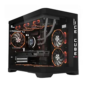 ALKETRON Icecube T100 Competition Gaming PC - i9core 14th Gen (Raptor Lake Refresh) with RTX4060Ti Dedicated Graphics (Ready to use DDR5 Desktop Computer - Competition Edition)
