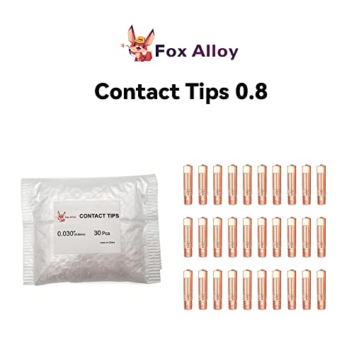 Copper Contact Tips .035'' / .030'' 30-Pk Mig Welding Torch 11-30 Accessories For 15Ak Mig/Mag Welding Torch Mig Guns (0.030'') #TOP5