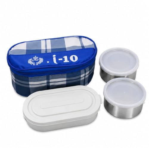 Image of 3 Container Stainless Steel Lunch Box with Airtight Lids | Leakproof Food Storage Tiffin Box | BPA-Free Lunch Box for Office, School & Travel