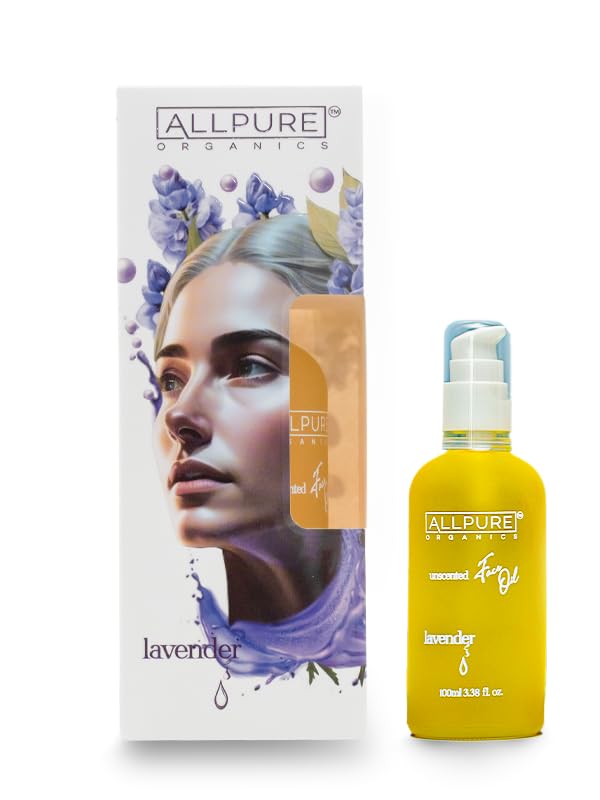 ALLPURE Organik Lavanta Yüz Bakım Yağı, Besleyici ve Onarıcı, Leke ve Akne Karşıtı, 100 ml