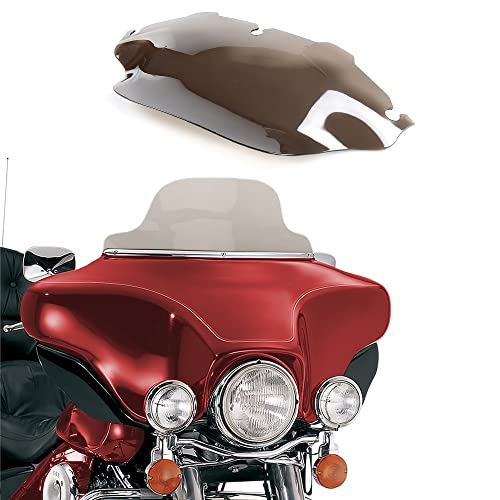 Image of 8 inch Wave Tint Windshield Windscreen Compatible for 1996-2013 Harley Davidson Touring Street Glide Electra Glide FLHT FLHTCU Ultra Classic Glide FLHX FLHTK Tri Glide 96-13