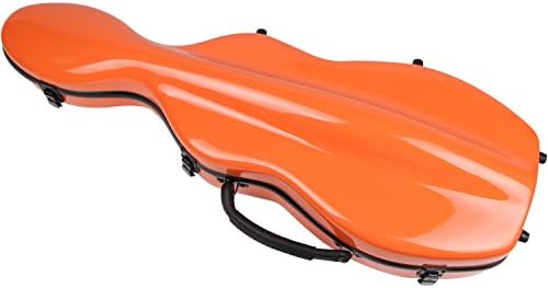Fiberglass Violin Case Cello-Shaped Full Size 4/4(String House SG300OR Orange)