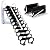Wall-Mounted Folding Stairs for Attic, Outdoor Attic Ladder Pull Down System, Retractable Loft Ladder with Armrests Handle, 12 Pedals Steps Ladder Extension Staircase Up to 600lbs (Black, 12 Steps)