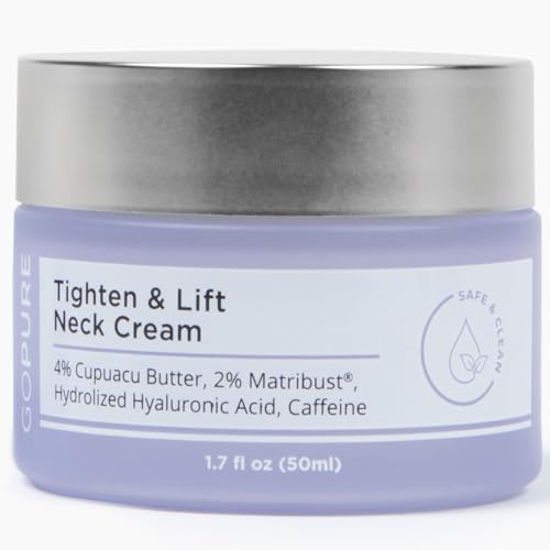 goPure Neck Firming Cream – Anti-Aging Neck Cream for Tightening and Wrinkles for an Even Skin Tone and Neck Lift – With Pro-Active Repair Firming Complex, 1.7 oz