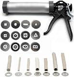 Clay Extruder Tool，Clay Extruder Gun with 12 Different Molds,Handheld Extruder