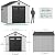 YITAHOME 8x8ft Outdoor Plastic Storage Shed with Floor, 427 cuft Waterproof Garden Shed with Lockable Door, Windows & Vents, Plastic Tool Storage for Patio Furniture, Lawn Mower, Bike Storage, Gray