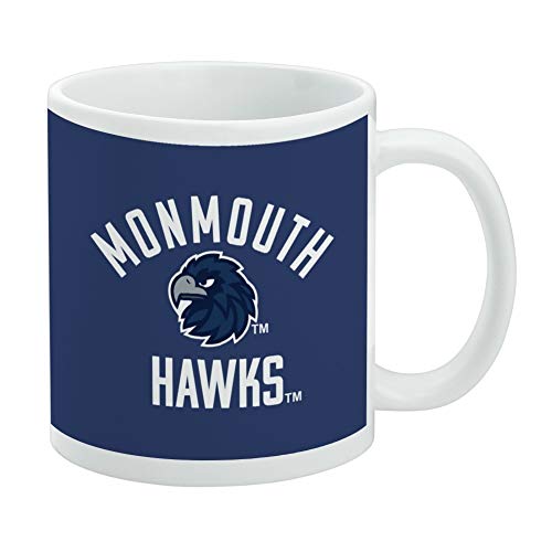 Monmouth University Official Hawks Ceramic Coffee Mug Gift, 11oz, White