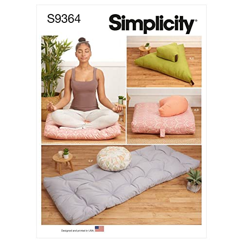 Simplicity Sewing Pattern S9364 Meditation Cushions, Tamanho único