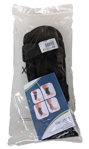 ORTONYX Ankle Stabilizer Brace, Stabilizing Stirrup Splint for Foot Injuries, Tendonitis, and Ankle Support, One Size Fits Most - Black - AB01