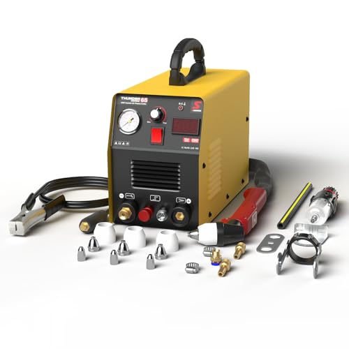 SUSEMSE Cortador de plasma de 65 amperios IGBT Inverter Plasma (DC, 230 V, corriente de corte 20-65 A, potencia de corte máx. hasta 16 mm)