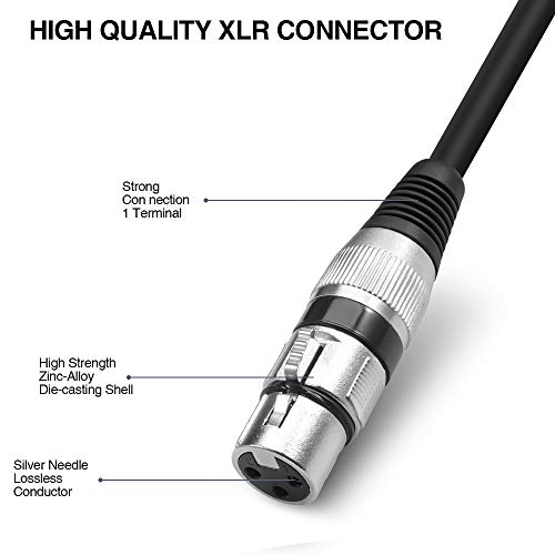 Disino D-2XLRF-XLRM-50 Xlr Splitter Cable, 3 Pin Dual Xlr Female To Male Xlr Patch Y Cable Balanced Microphone Cord Audio Adaptor thumb #1