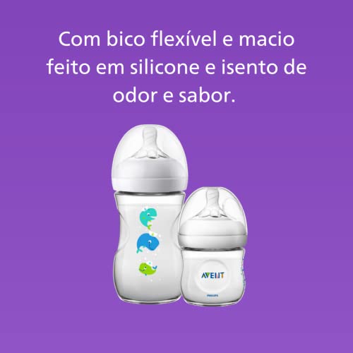 Duplo pack Mamadeiras Pétala 125ml + 260ml baleia - EXCLUSIVO AMAZON