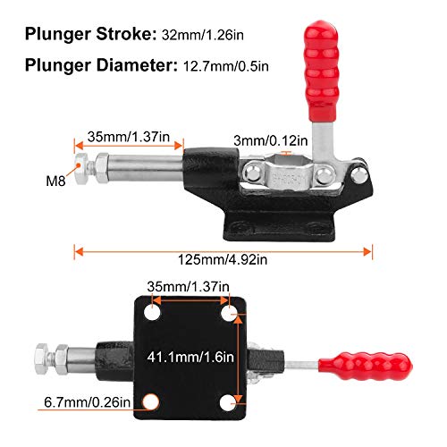 4 Pcs Push Pull Adjustable Toggle Clamp, Quick Release Hand Tool For Woodworking, 500Lbs Holding Capacity Toggle Latch, Gh-305C Stroke Clamp For Welding, 32Mm #TOP1
