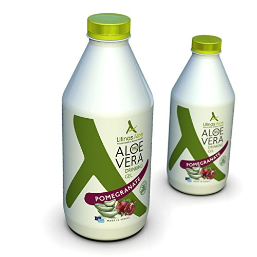Aloe Vera à boire pur gel 99% sans feuille entière goût grenade 1L