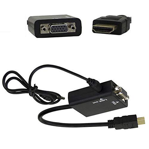 HDMI To VGA ϊ A_v^AHDMI-VGA ϊ P[u D-SUB 15sHDMI IX to VGA X 1080P vWFN^[ PC HDTV p HDMI - VGA ϊ A_v^[(2j